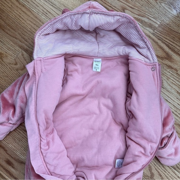 Carter’s Baby Snowsuit Fox Pink Size 9 months - Picture 7 of 10